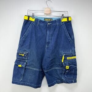 Vintage Y2K Paco Jeans Shorts Baggy Size 34 Jorts Denim